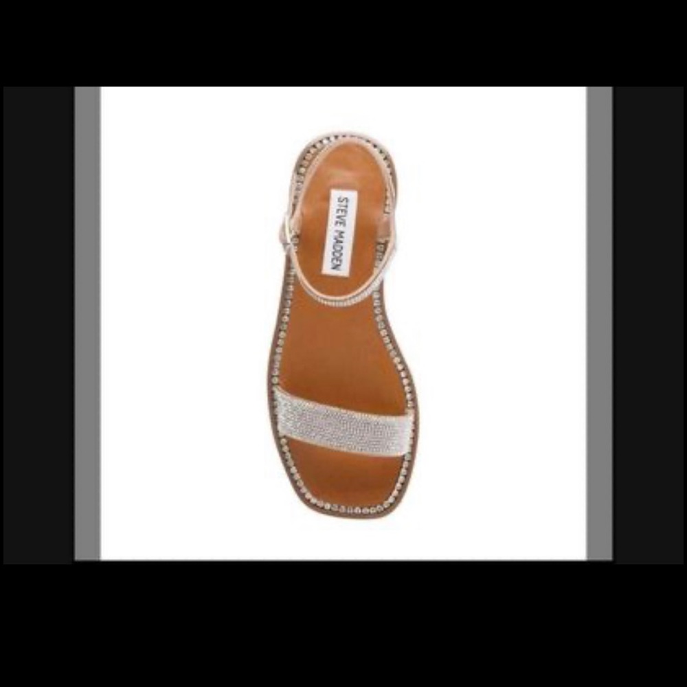 NICKEL RHINESTONES STEVE MADDEN SANDALS